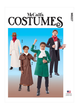 McCall's Girls' and Boys' Costume Coats with Mask M8227 - Paper Pattern, Size 7-8-10-12-14