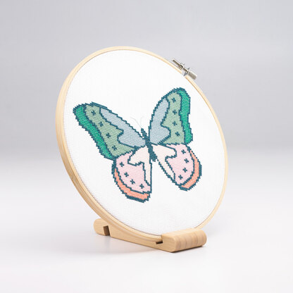 Swallowtail Butterfly - Cross Stitch Kit with Hoop