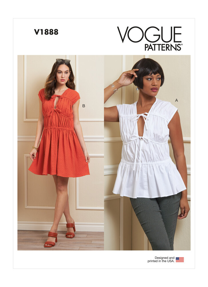 sachin and babi light blue dress Vogue Sewing Pattern V8968 Women's Loose-Fitting Dress