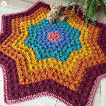 Nebula Bobble Star Dark Rainbow Blanket