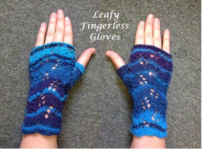 Leafy DK Fingerless Gloves