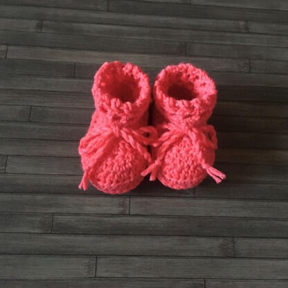 Coral Baby Booties