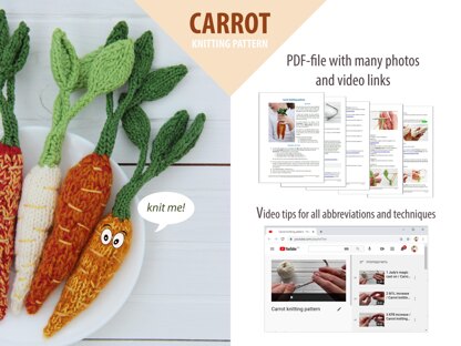 Knitted carrot: Easter Spring Decor