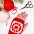 Granny Flower Fingerless Gloves
