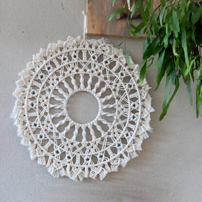 Macrame Mandala Villalba in Hoooked Spesso Eco Barbante Chunky Cotton - Downloadable PDF