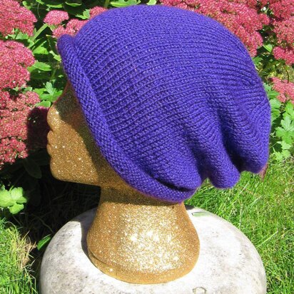 Doubleknit Roll Brim Slouch Hat