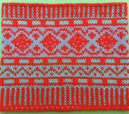 Three Color Fair Isle Cowl