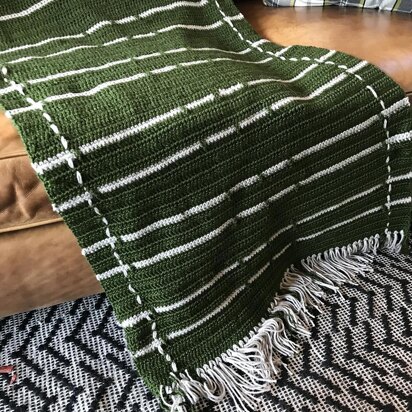 Autumn Highlands modern crochet blanket wrap