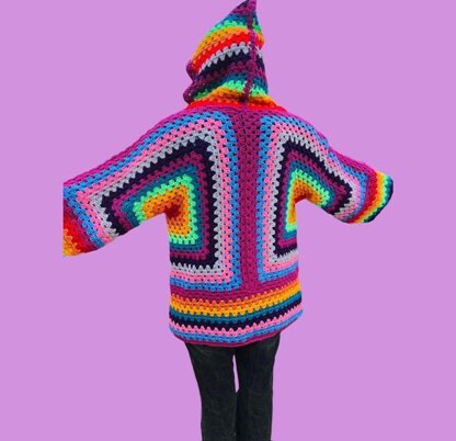 Crochet granny square outlet hoodie