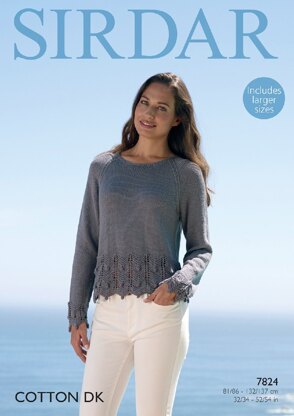 Sweater in Sirdar Cotton DK - 7824- Downloadable PDF