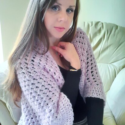 Crochet Rose Cocoon Cardigan Pattern