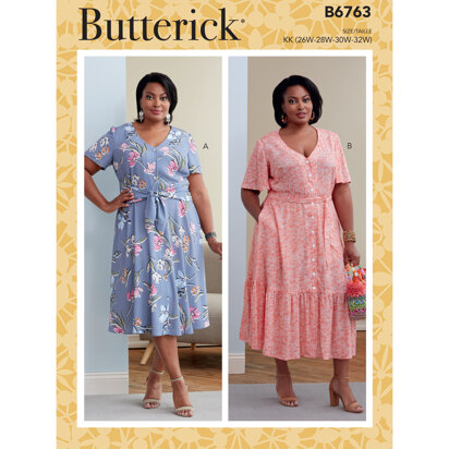 Butterick Women's Dress B6763 - Sewing Pattern