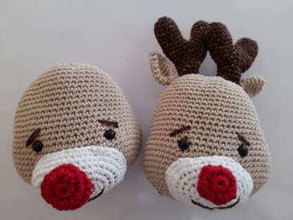 Rudolph the red nosed reindeer amigurumi