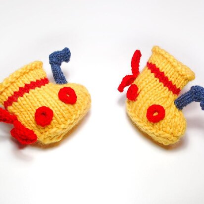 Yellow Submarine Knit Baby Boots