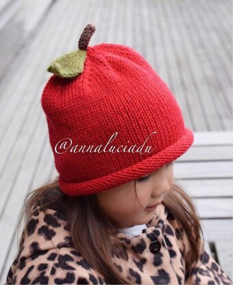 Knit apple hat