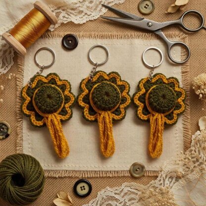 Crochet hat keychain Pdf + Video Tutorial