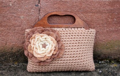 Shades of beige flower bag