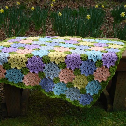 Patchwork Flowers Baby Blanket - PB-112