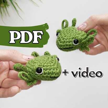 Crochet frog pattern, amigurumi frog mini crochet animal pattern