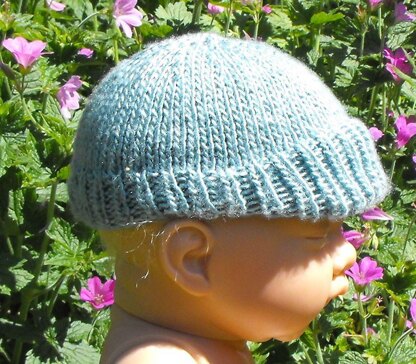 BABY SILK SUNDAY BEANIE CAP HAT KNITTING PATTERN - MADMONKEYKNITS