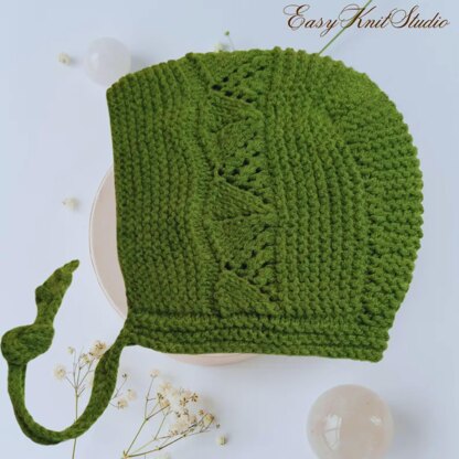 Easy Knit Baby Bonnet