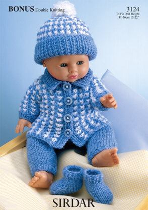 Doll’s Outfit in Hayfield Bonus DK - 3124 - Downloadable PDF