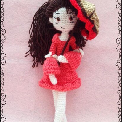 Amigurumi Girl With Umbrella - PDF Pattern