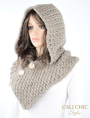 Amelia Crochet Hooded Cowl #809