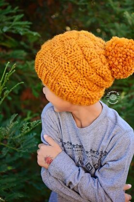 Basket Weave Slouch Beanie