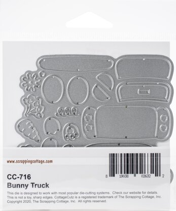CottageCutz Dies - Bunny Truck 2.5"X2.4"