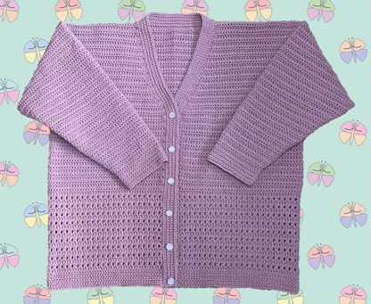 Simple Crochet Cardigan Pattern for a Lady