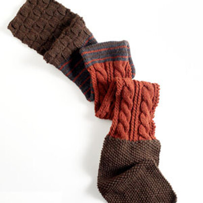 Harvest Scarf in Lion Brand Wool-Ease Chunky - 90055