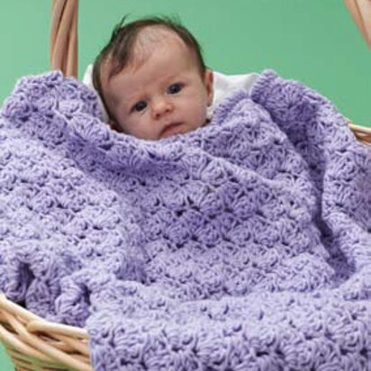 Textured Baby Blanket in Caron One Pound - Downloadable PDF