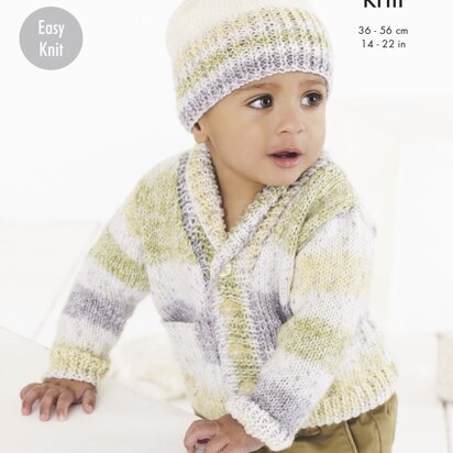 Baby Set Knitted in King Cole DK - 5633 - Downloadable PDF