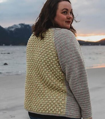 Bobble Stitch Raglan Cardigan