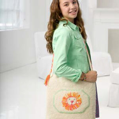 Felted Storyteller Tote in Lion Brand Fishermen's Wool - L32132