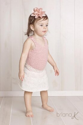Lace Trim Crochet Skirt