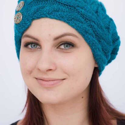 Cabled Cloche Hat in Juniper Moon Farm Herriot - Downloadable PDF