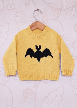 Intarsia - Bat Chart - Childrens Sweater