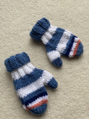 Easy baby and toddler mittens