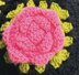 Rose Flower Crochet Square