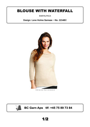 Blouse with Waterfall in BC Garn Baby Alpaca - 2234BC - Downloadable PDF