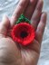 Little Poppy flower easy 15mins knit DK knitting pattern for Remembrance Sunday Armistice & Memorial day