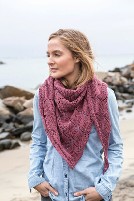 Phlox Scarf in Berroco Indigo - PDF353-5