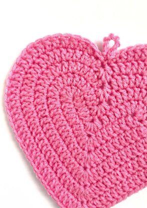 Single crochet heart potholder, Heart Decor, Valentine's day decor
