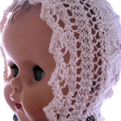 Victorian Shell Lace Bonnet