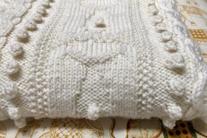 Bobble Bunny Baby Blanket (Afghan) in Debbie Bliss Cashmerino Aran