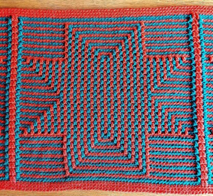 Stars & Stripes Mosaic Crochet Table Runner