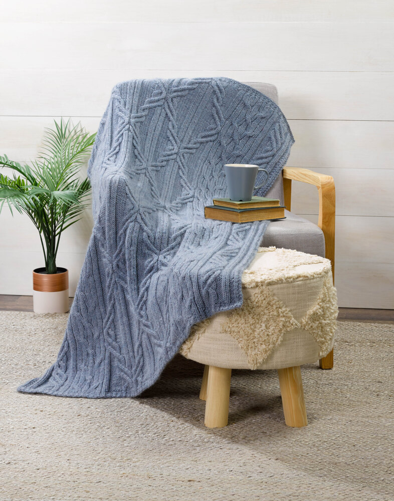 1259 Carcross Blanket Knitting Pattern for Home in Valley Yarns Berkshire Bulky by Valley Yarns