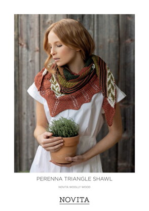 Perenna Triangle Shawl in Novita WoollyWood - Downloadable PDF